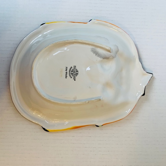 Fitz and Floyd Kitty Witches Ceramic Candy Dish 10" Creepy Crawlies NO BOX Cat - Picture 12 of 16